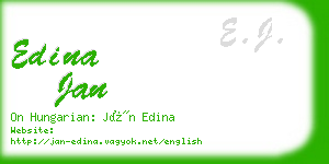 edina jan business card